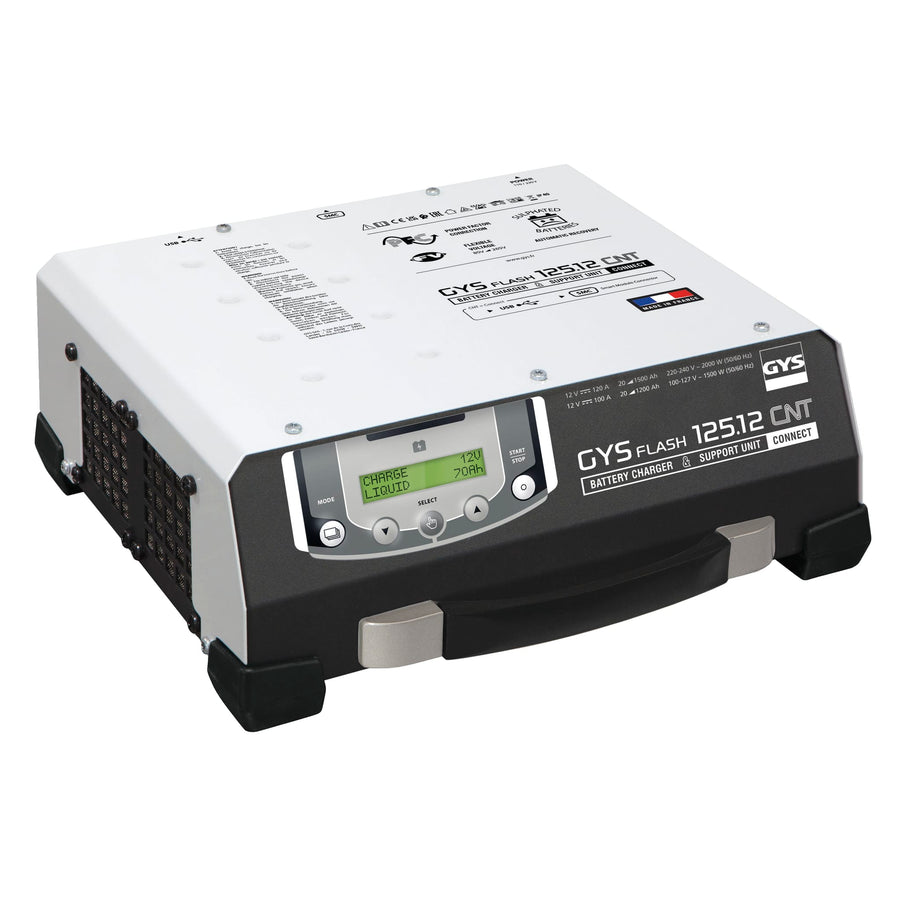 GYSFLASH 125.12 CNT FV 120A Diagnostic Battery Charger – 5m Cables