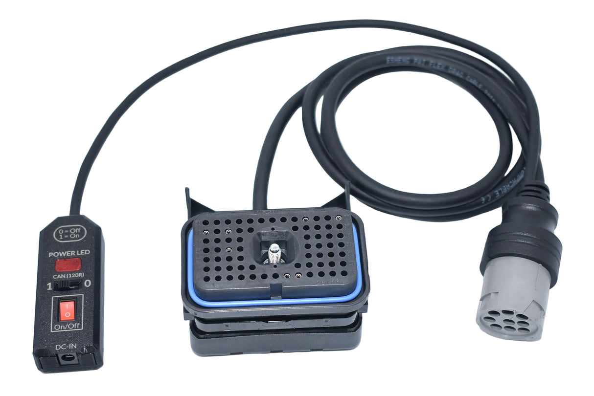Caterpillar ADEM ECM bench cable connector for secure ECU programming and diagnostics
