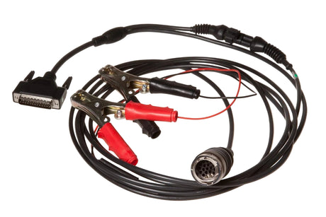 Optimize tractor tuning with the Alientech KESS3 SAME Deutz-Fahr 19-pin round cable (144300K260). Secure OBD data transfer for ECU remapping. Buy now!