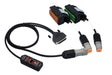 Cummins CM2350A and CM2350B bench cable kit with Type A/B ECU connectors and DC power input for New Genius and KESS3 tools.
