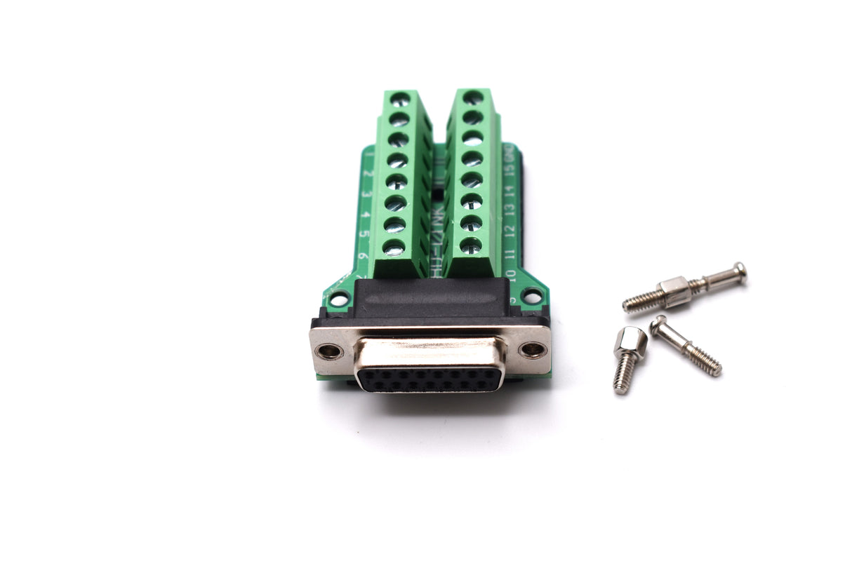 DB15 Female D-Sub 15 Pin Plug Breakout Terminals Solderless