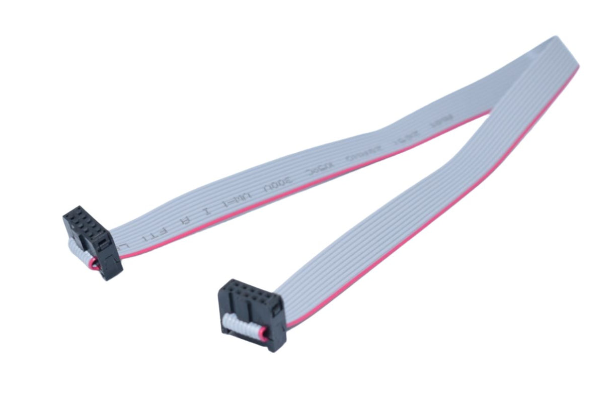 10 Pin (2 x 5) Flat Ribbon Cable, IDC 2.54mm Pitch, 350mm Length