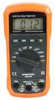 Compact autoranging digital multimeter with test leads and manual
