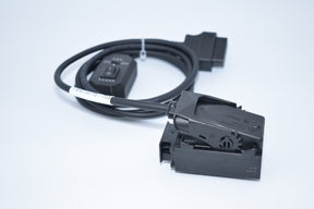 A black bench cable for Isuzu Transtron M5/M5S with a visible connector and switch.