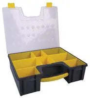 8 Compartment Yellow Organiser Case, 420mm x 334mm x 115mm