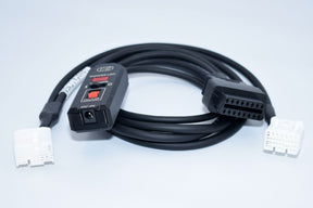 Toyota LC150 to OBD 1.5 m cable with twin ECU connectors and inline power controls