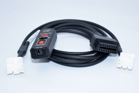 Toyota LC150 to OBD 1.5 m cable with twin ECU connectors and inline power controls