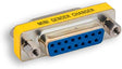 D-sub 15 pin female to female adapter gold plated contacts, DB15
