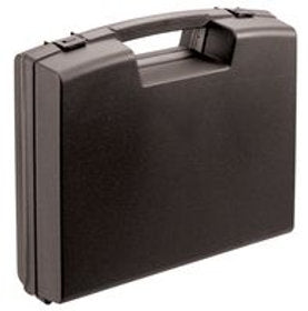 Black Plastic Briefcase Storage Case - 76mm x 280mm x 240mm