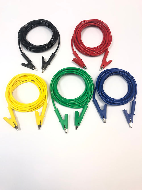 Test Leads, Dual-Ended Crocodile Clips, 3m