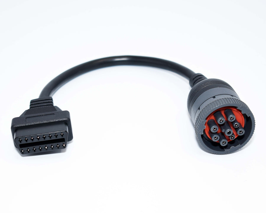 9 Pin Deutsch to 16 Pin OBD2 J1939 Truck / Tractor Diagnostic Connector Cable