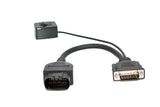 DFOX Tool to TRASDATA Cable Adapter, 200mm with integrated switch, connects Trasdata eGPT cables to DFOX tool for ECU tuning and diagnostics.